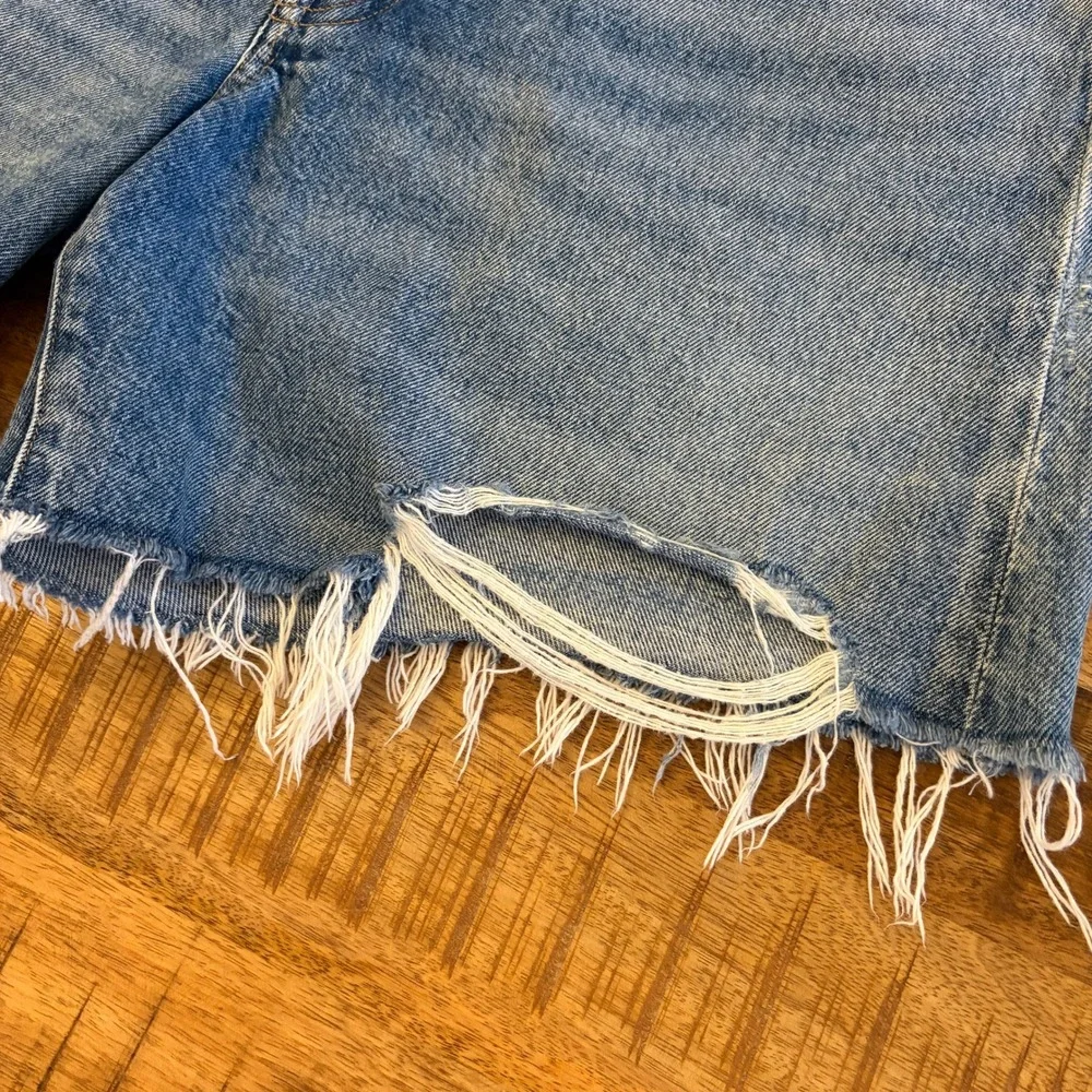 AGOLDE Parker Long Short 30 Heat Wave Cuffed Medium Wash Denim Summer Festival